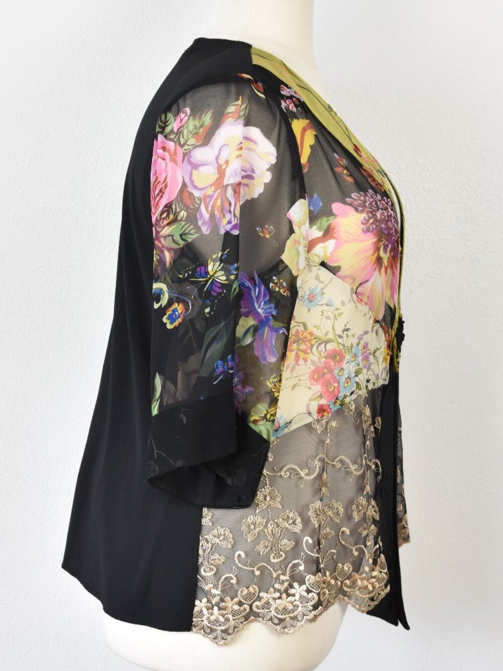 Spencer Alexis Floral Lace Kimono Cardigan Jacket - 1X - Picture 7 of 9
